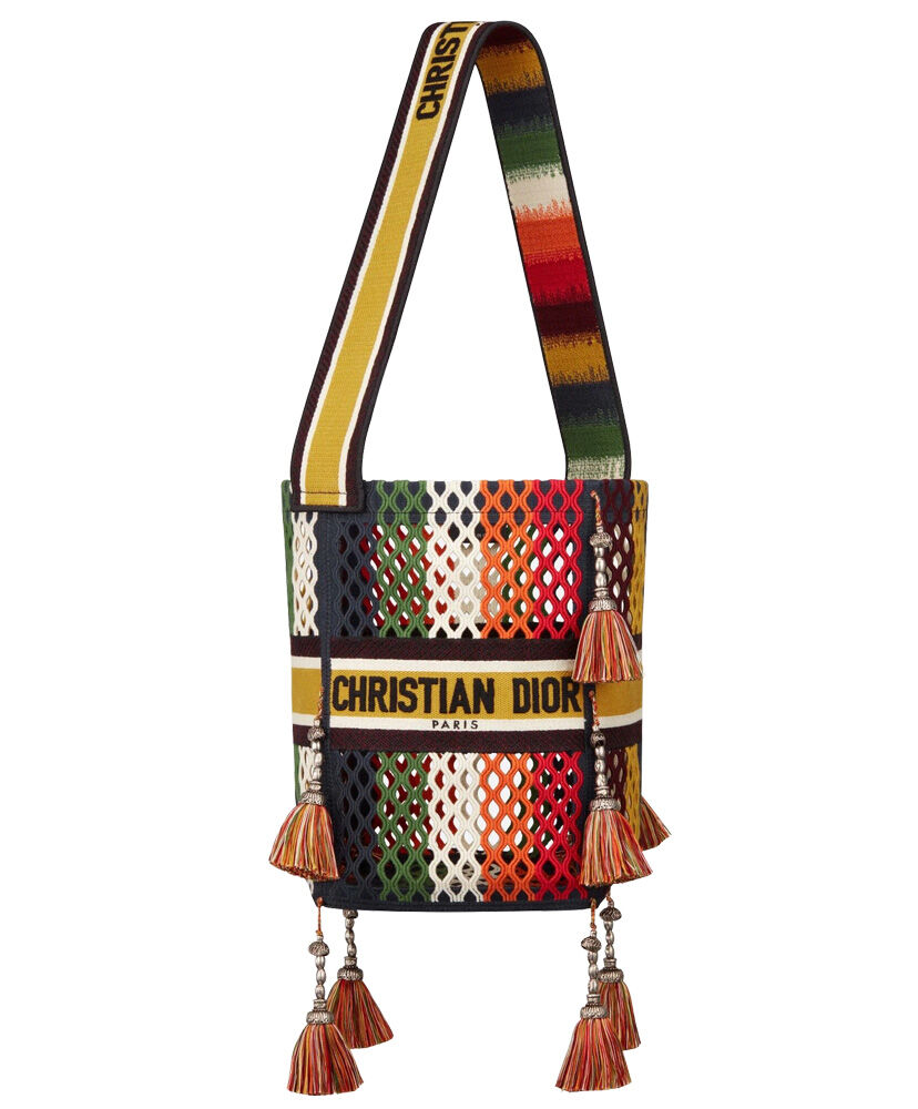 Christian Dior D Bubble Bucket Bag Yellow